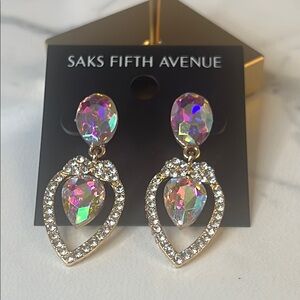Saks Fifth Avenue Iridescent Crystal Earrings